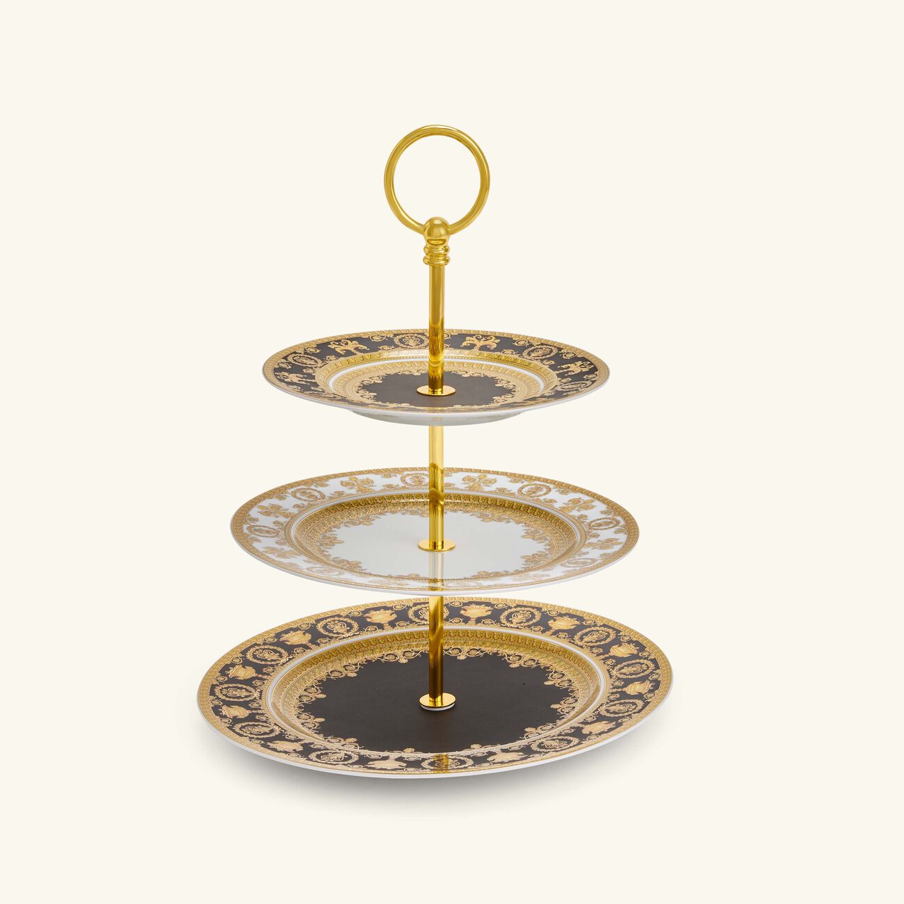 I Love Baroque Etagere Cake Stand 3 Tier Black versace i love baroque etagere cake stand 3 tier black
