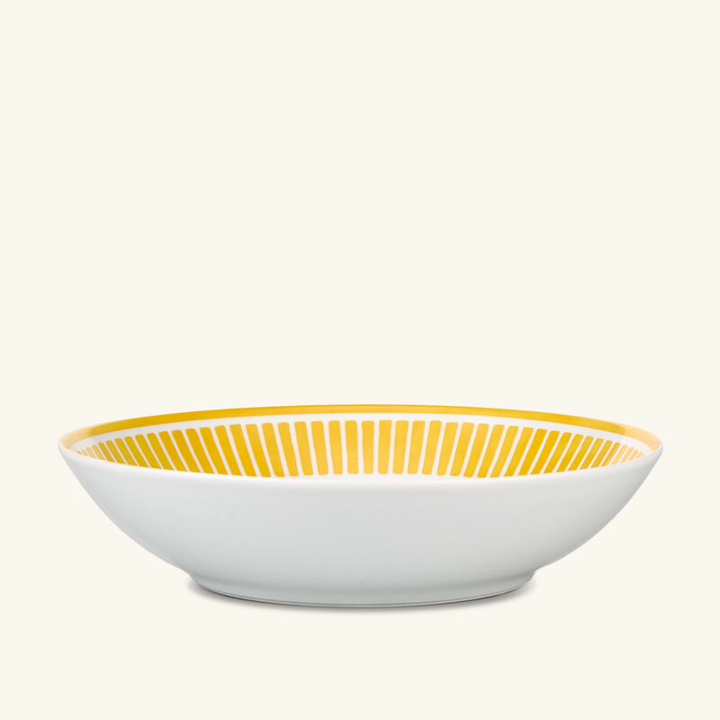 christofle malmaison riviera soup cereal pasta bowl round yellow 19 cm