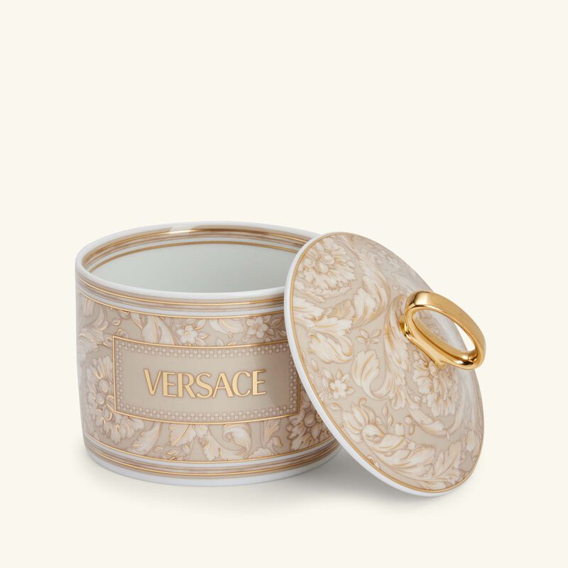 فيرساتشي علبة الحلى والمجوهرات الصغيرة باروكو بلون البيج