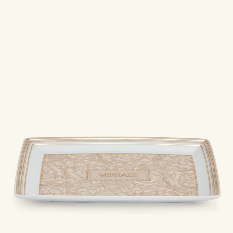 versace barocco beige serving platter 18 cm