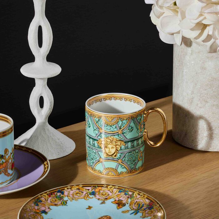 versace scala del palazzo mug green