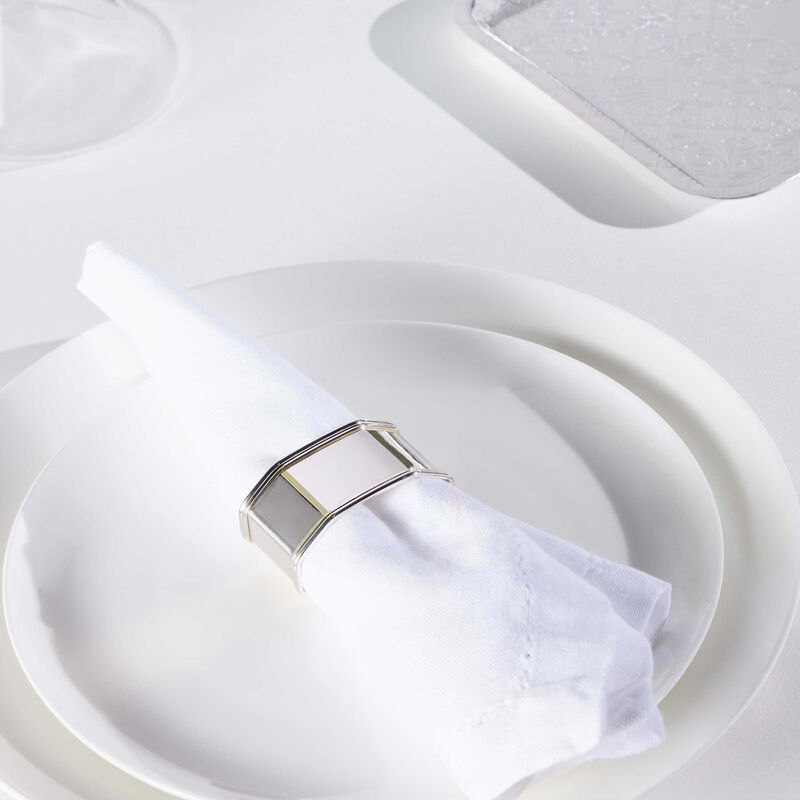 كريستوفل حلقة المناديل آن باللون الفضي