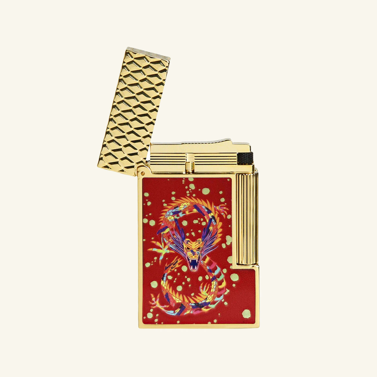 Ligne 2 Year Of The Dragon Lighter Red st dupont ligne 2 year of the dragon lighter red