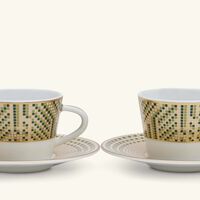 برناردو طقم أوغوستا المؤلف من فنجانين للإسبريسو مع صحنيهما