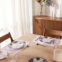 برناردو طقم مؤلف من أربعة أطباق للطعام دائرية من مجموعة براكينييه باللون الأحمر 26 سم