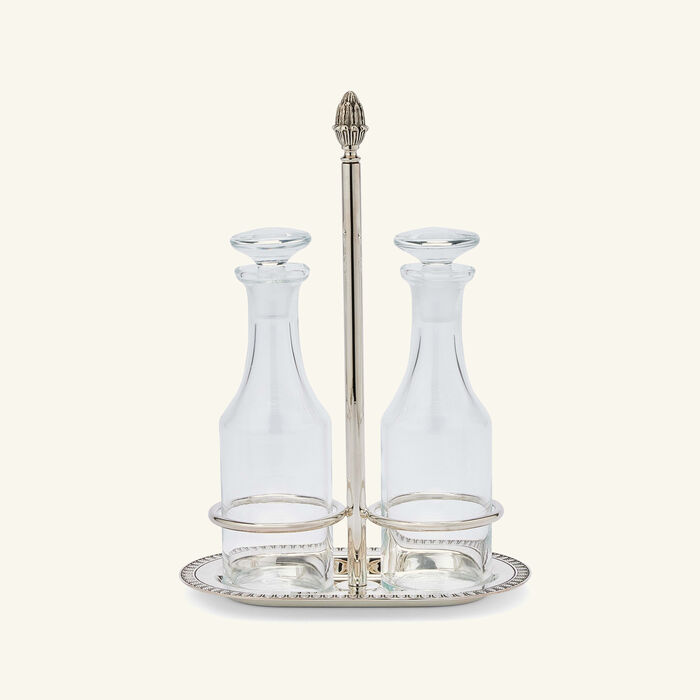 christofle malmaison oil   vinegar cruet silver plated