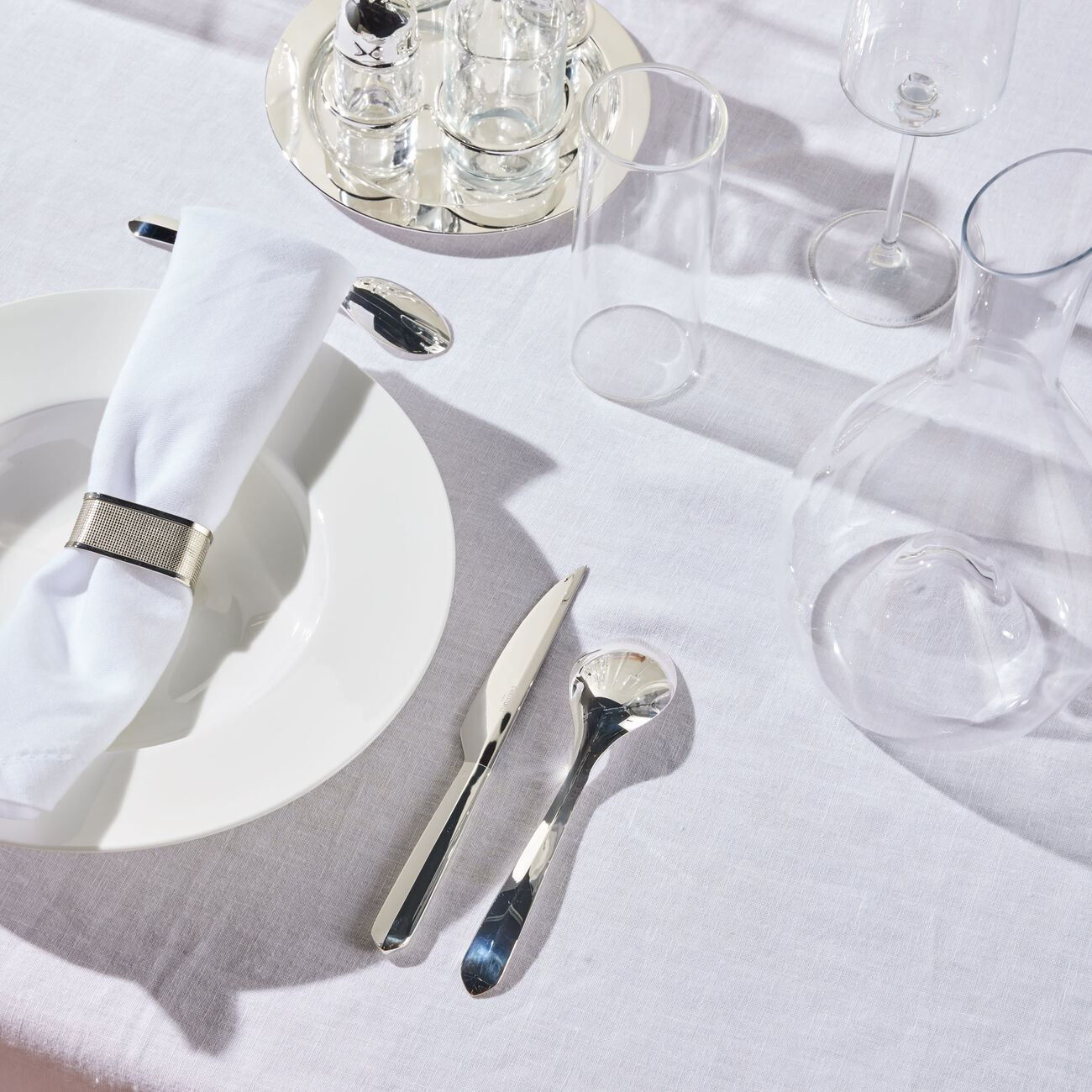 Infini Universal Knife Medium Silver Plated christofle infini universal knife medium silver plated