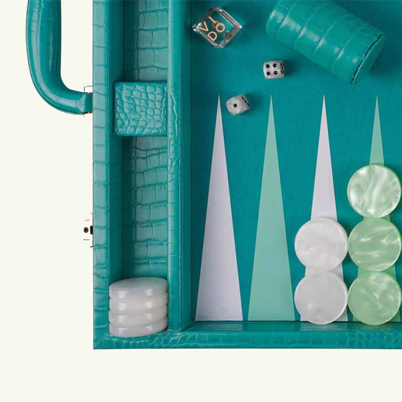 Teal Alligator Backgammon Set vido teal alligator backgammon set