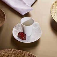 bernardaud ecume coffee cup   saucer white