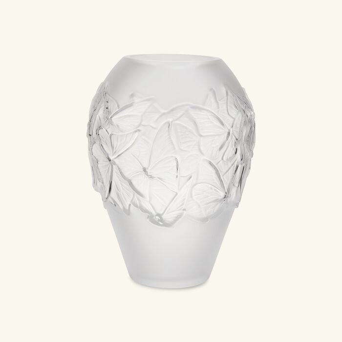 Papillons Vase Medium Clear lalique papillons vase medium clear