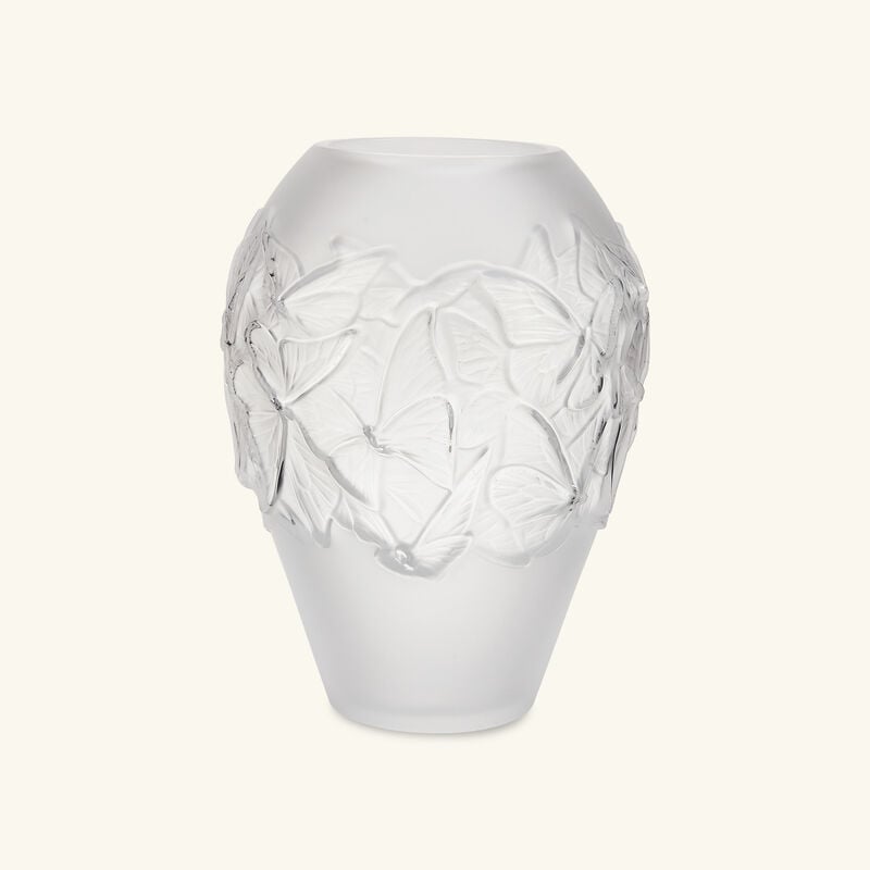 Papillons Vase Medium Clear lalique papillons vase medium clear