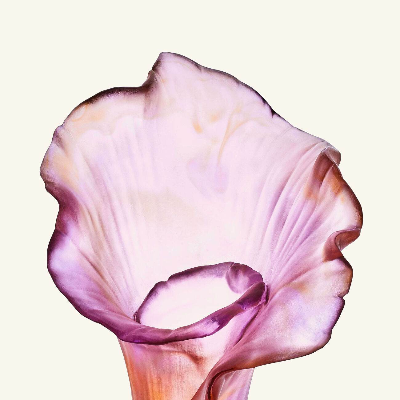 دوم مزهرية آروم روز متوسطة وردية