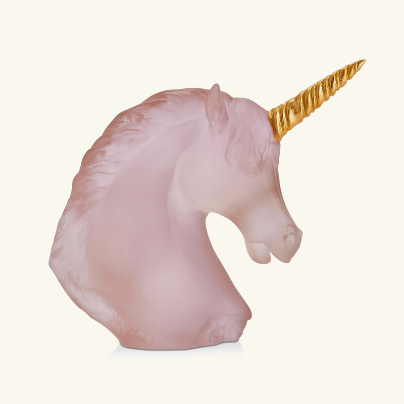 دوم منحوتة يونيكورن متوسطة الحجم وردية بإصدار محدود