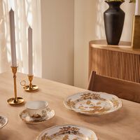 ginori 1735 oriente italiano dinner plate round gold 26cm