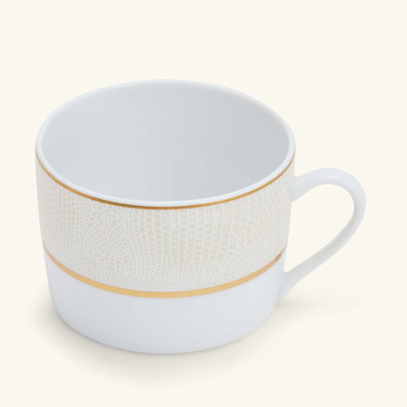 bernardaud sauvage blanc tea cup gold