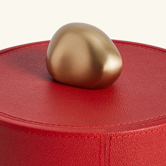 assouline pebble trinket box red