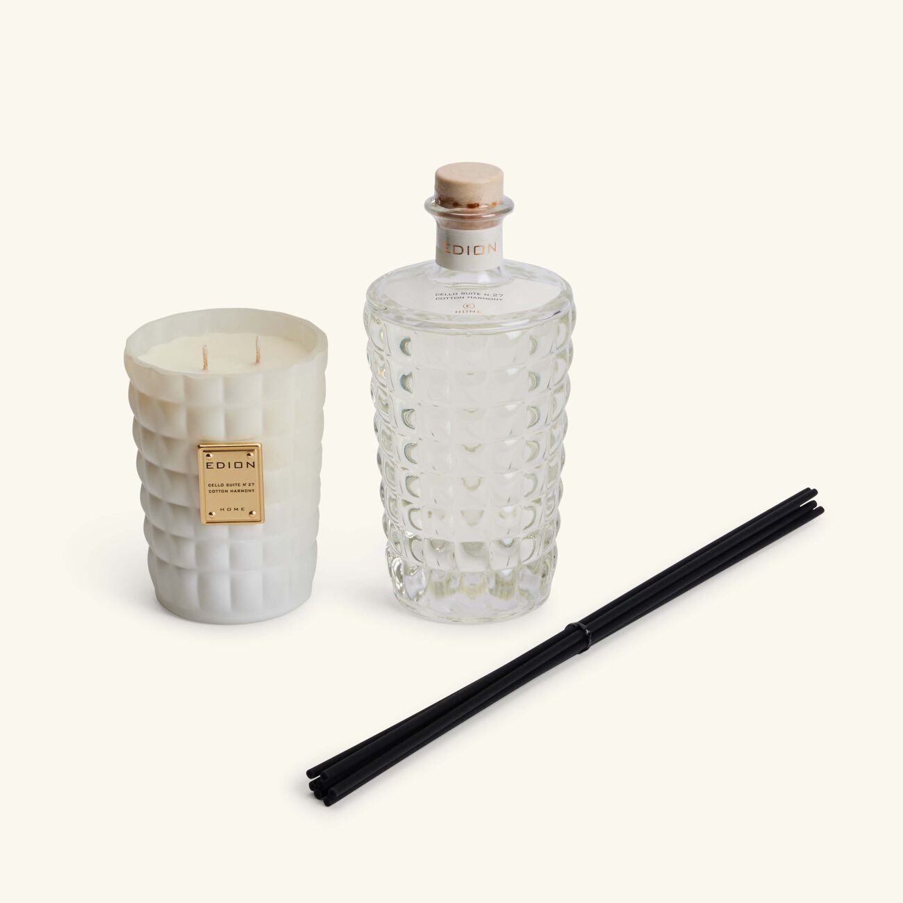 Cello Suite No 27 Cotton Harmony Bianca Candle & Diffuser Set edion cello suite no 27 cotton harmony bianca candle diffuser set