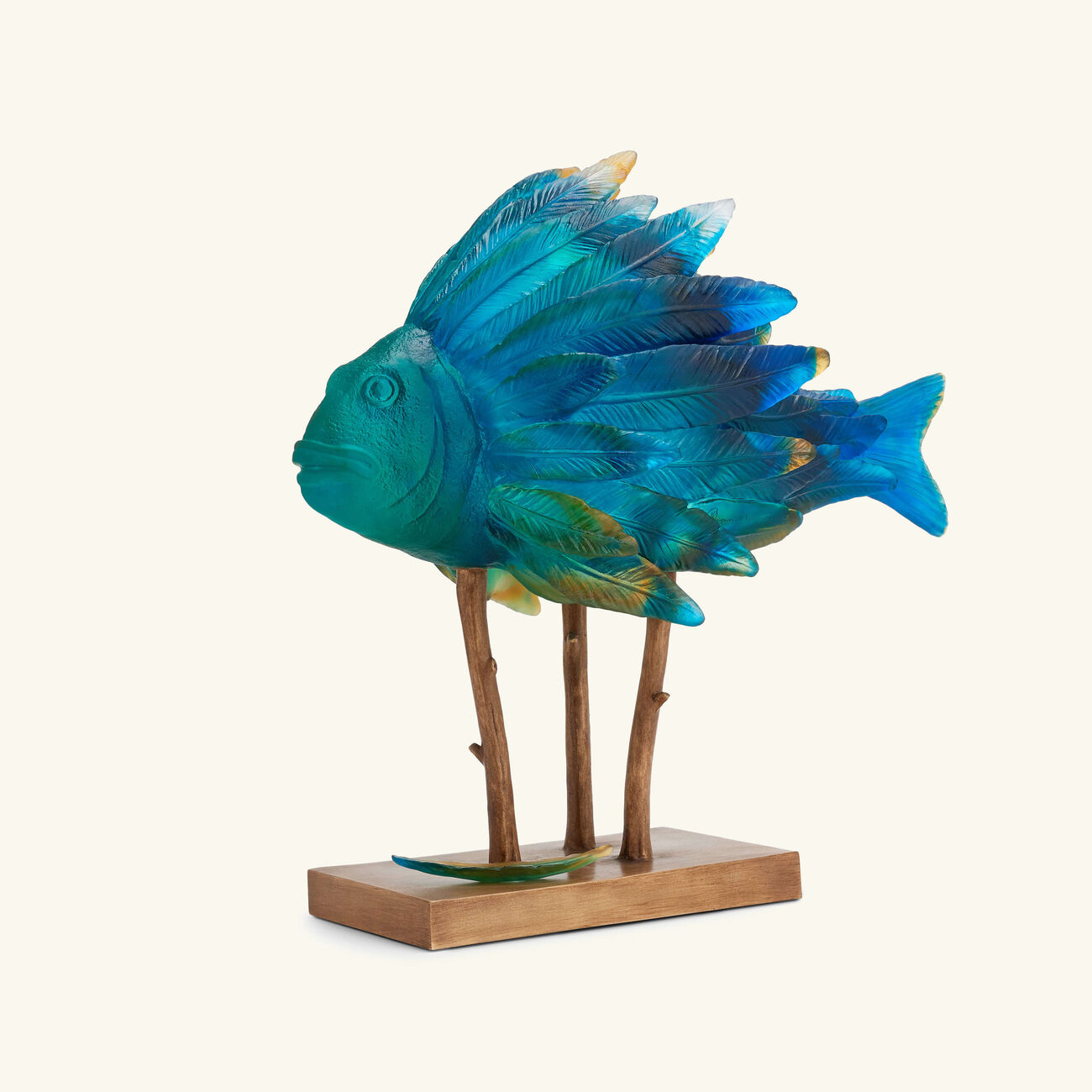 Punky Fish Sculpture Large Blue Limited Edition daum punky fish sculpture large blue limited edition
