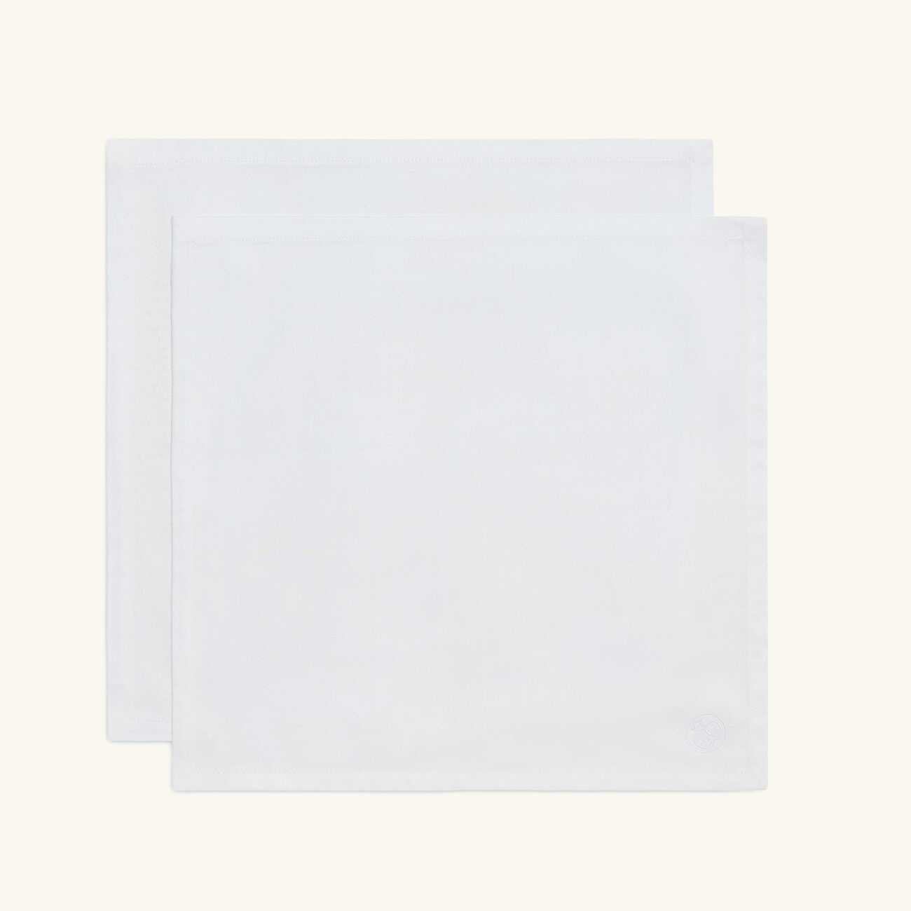 christofle silver time napkin white set of 2