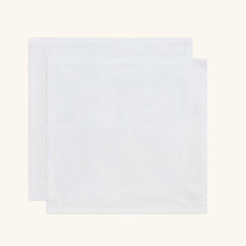 christofle silver time napkin white set of 2