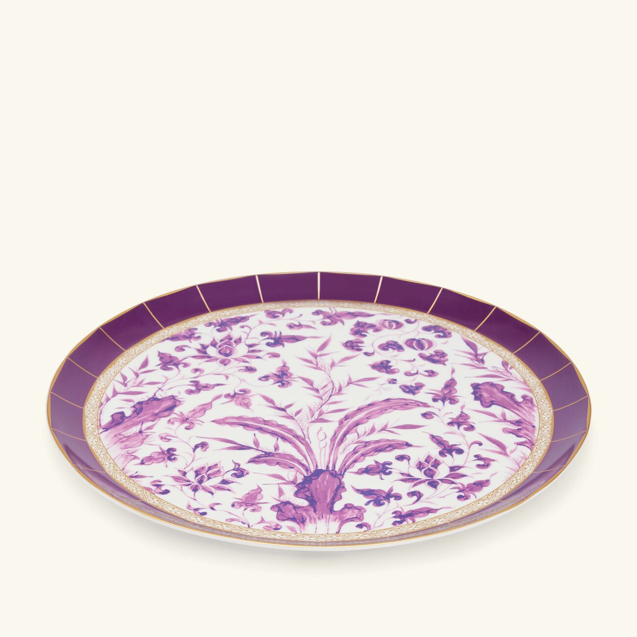 Prunus Serving Platter Round Purple bernardaud prunus serving platter round purple