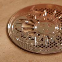 christofle r ve cosmique coaster silver plated set of 2