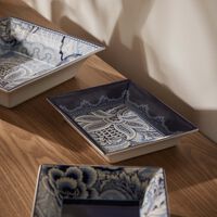 إيترو صينية بلوم مستطيلة صغيرة باللون الأزرق