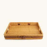 Bailey Serving Tray Rectangular Large Brown ralph lauren home bailey serving tray rectangular large brown