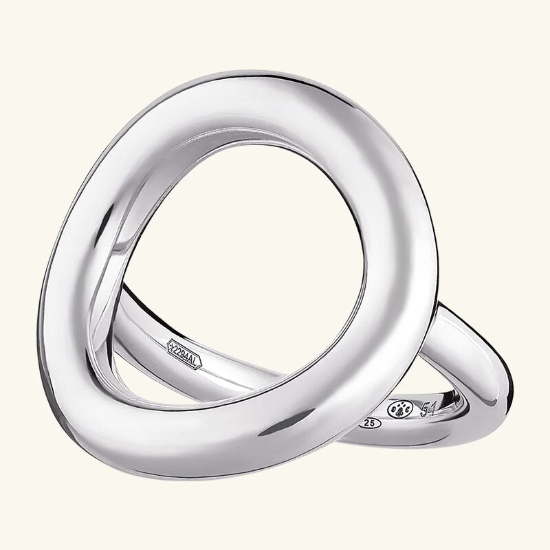 idole de christofle bridge ring sterling silver size 51