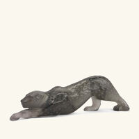 lalique zeila panther sculpture medium grey