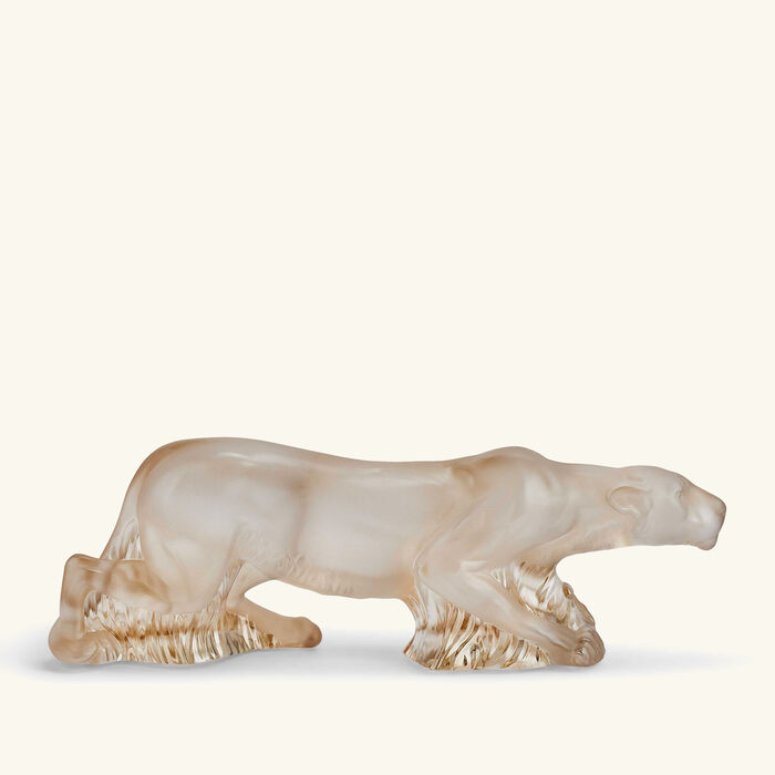 lalique timbavati lioness sculpture small white