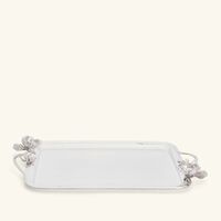 christofle anemone serving tray rectangular extra large silver plated