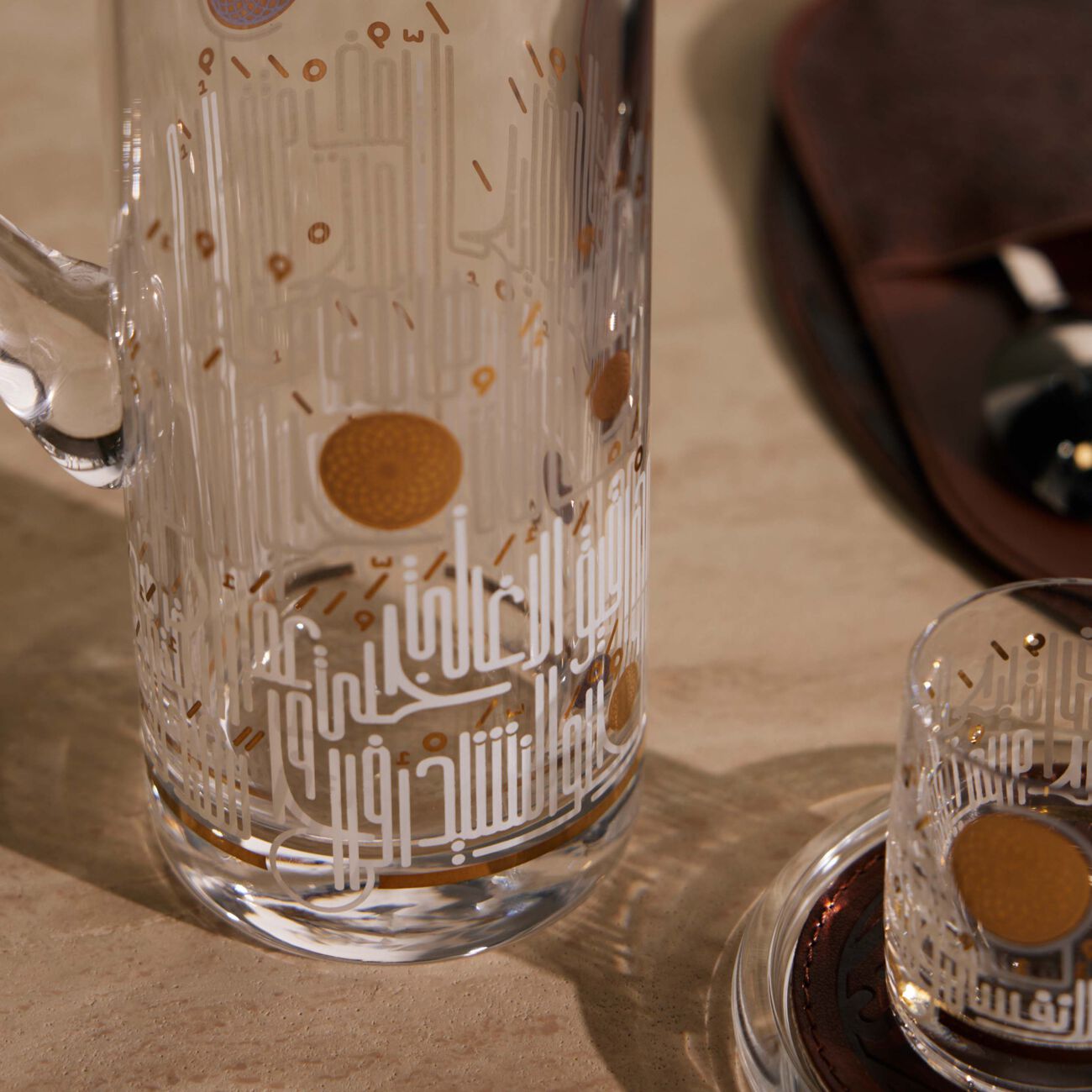 Hayat Drinking Glass and Jug Gold Set of 7 dimlaj hayat drinking glass and jug gold set of 7