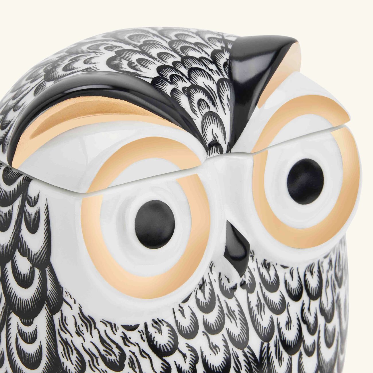 Civetta Piumata Jar Grey fornasetti civetta piumata jar grey