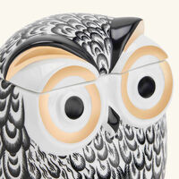 Civetta Piumata Jar Grey fornasetti civetta piumata jar grey