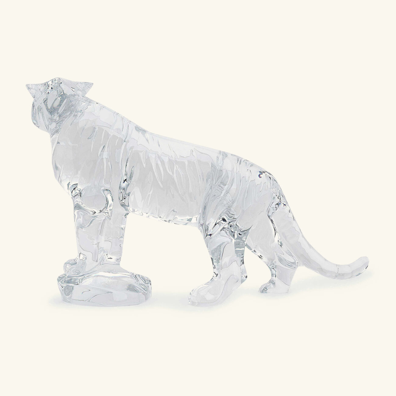 baccarat roaring bengal figurine small clear