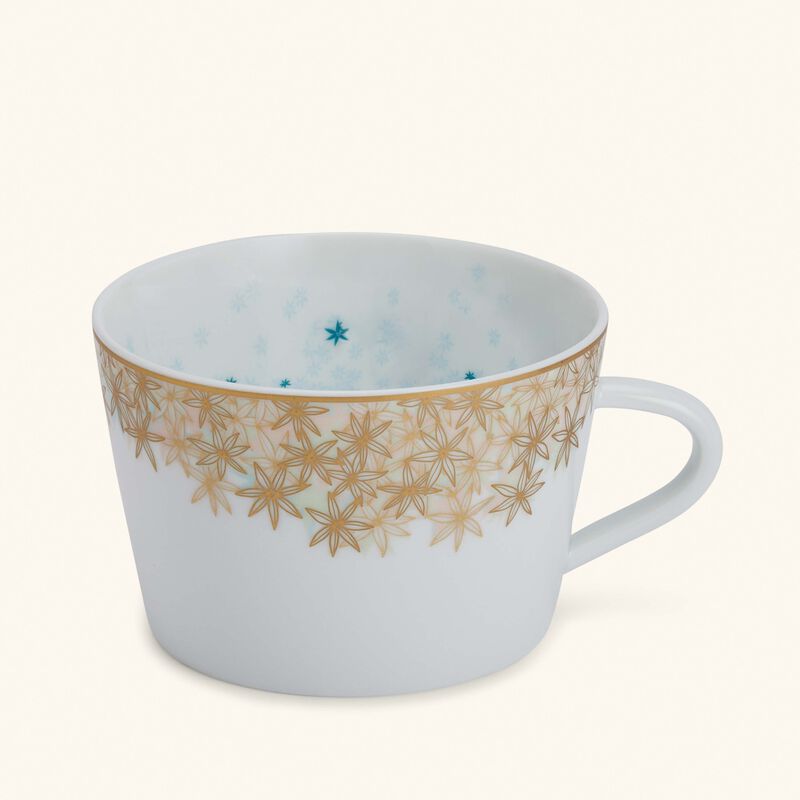 Feerie Michael Cailloux Tea Cup & Saucer Blue bernardaud feerie michael cailloux tea cup saucer blue