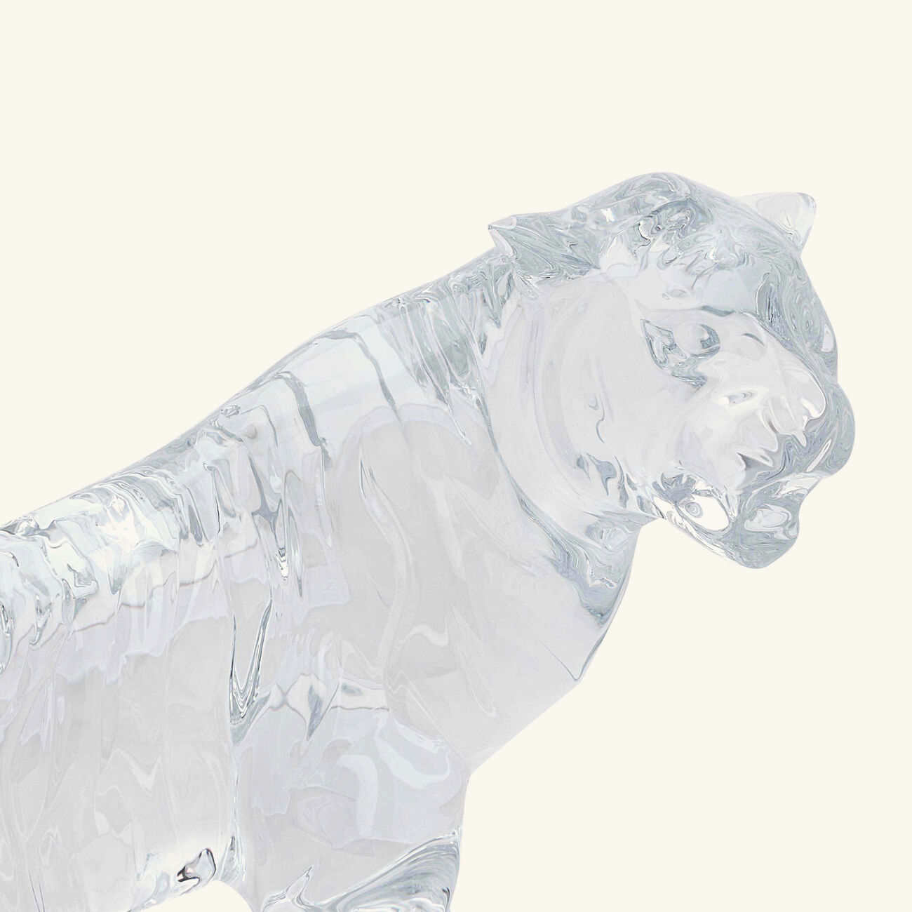 baccarat roaring bengal figurine small clear