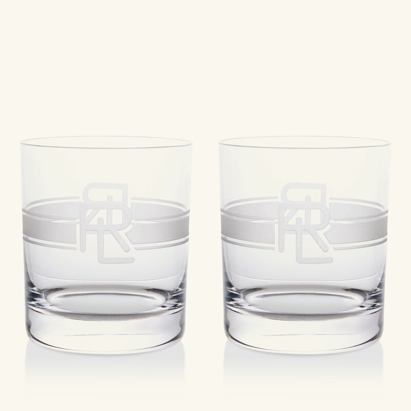 Ashton Double-Old-Fashioned Drinking Glass Clear Set Of 2 ralph lauren home ashton double old fashioned drinking glass clear set of 2