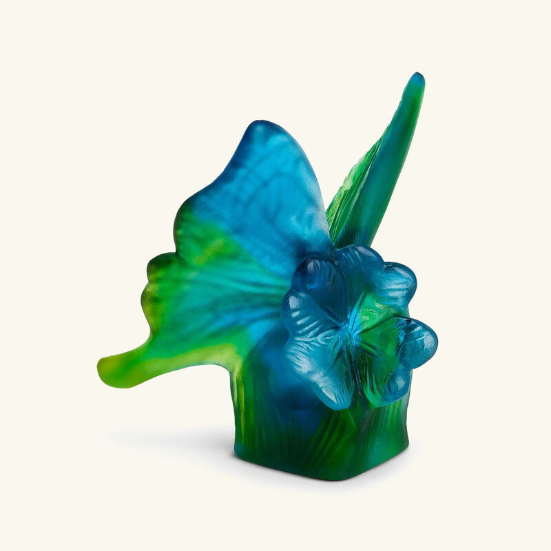 daum butterfly figurine mini blue