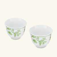 bernardaud albertine oriental cups green set of 2