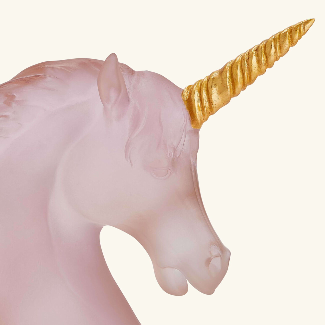 دوم منحوتة يونيكورن متوسطة الحجم وردية بإصدار محدود