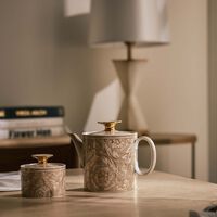 versace barocco beige tea pot 900 ml