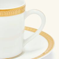 كريستوفل فنجان الشاي مالميزون مع صحنه باللون الذهبي