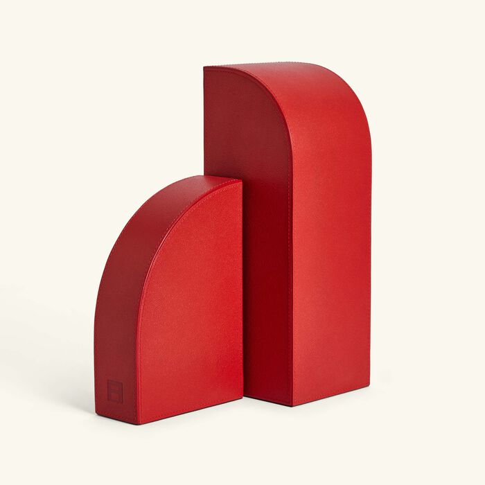assouline cubist left bookend red