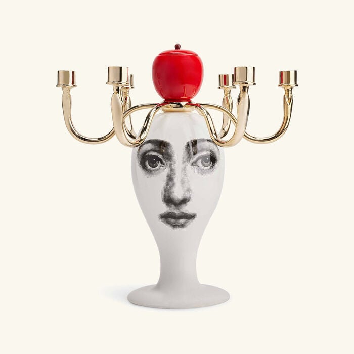 fornasetti frutto proibito white candle holder