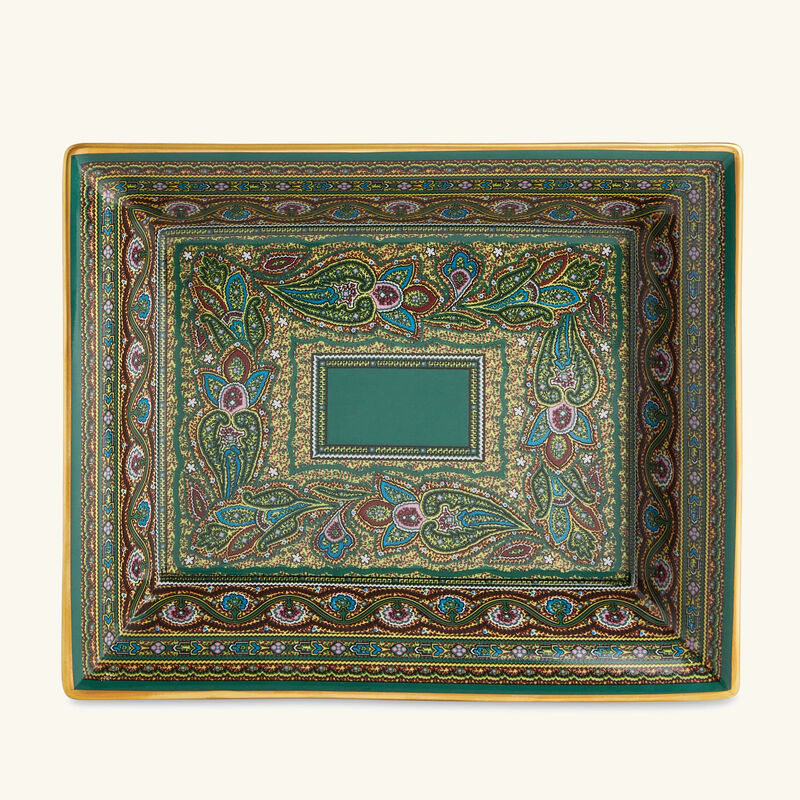 etro cachemire trinket tray rectangular small green