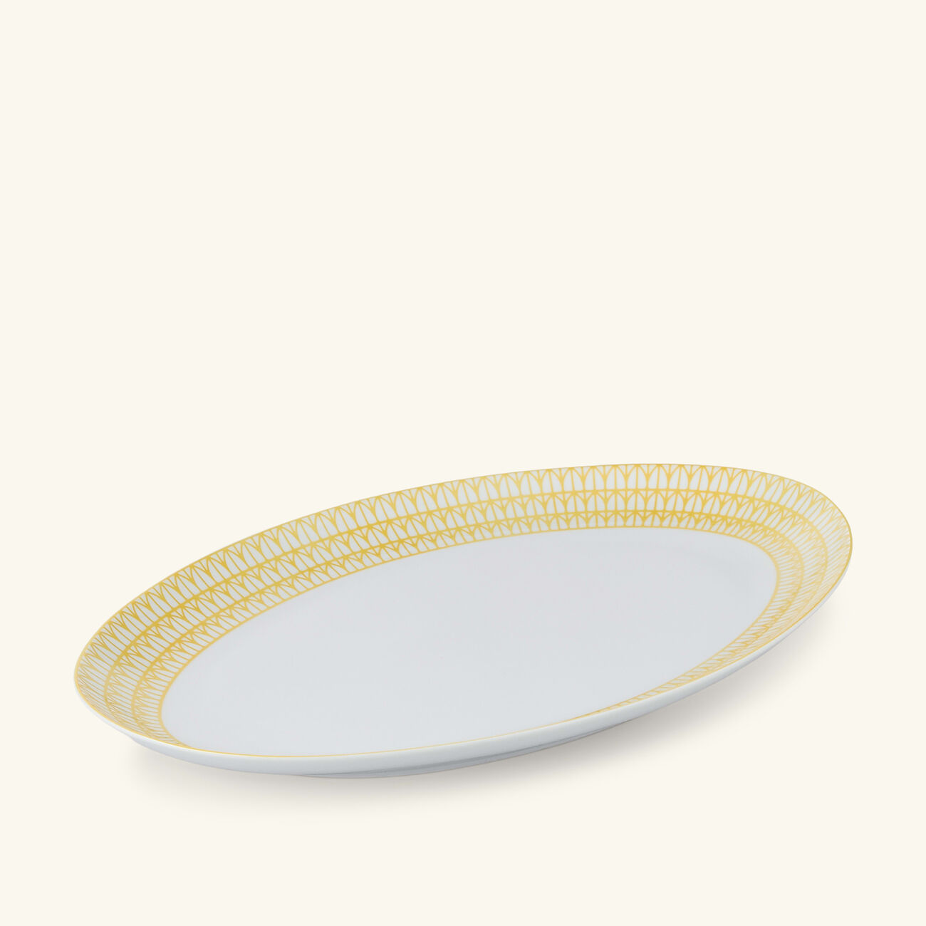 christofle malmaison riviera serving platter oval yellow 38 cm