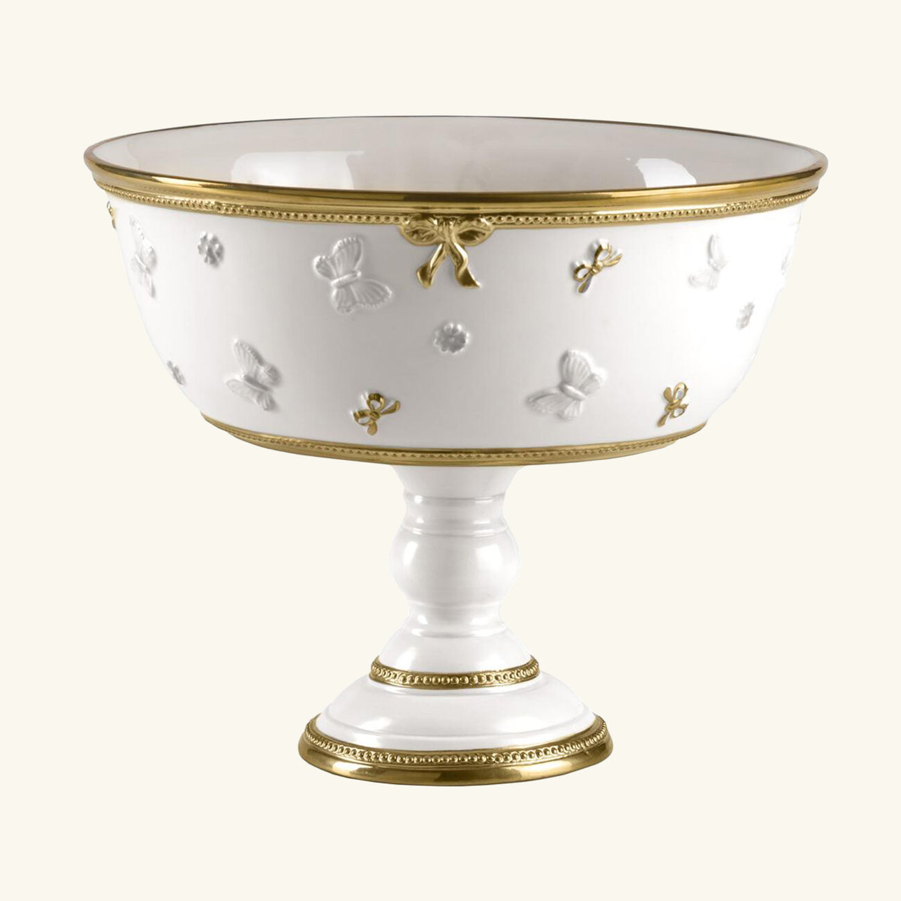 villari butterfly footed fruit bowl white