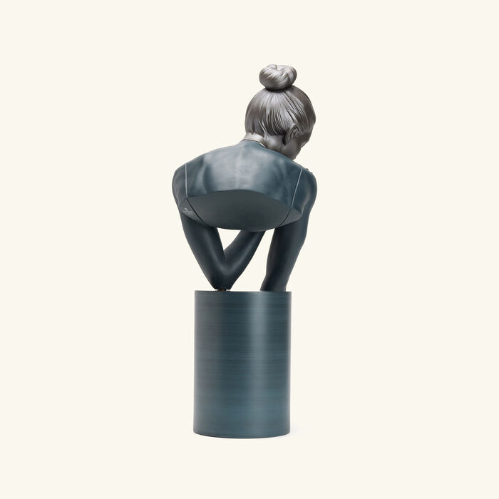 lladro reflections of nature her sculpture medium black